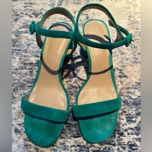 Ann Taylor Green Suede Sandals